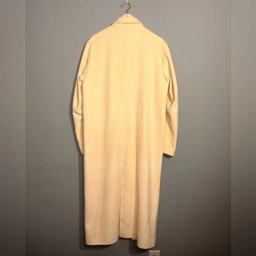LES TIEN Black Label Cashmere Car Unisex Coat in Canary - Picture 6 of 16